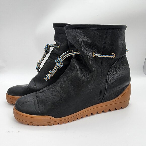 Shoe the Bear Women's Black Leather Ankle Boots Size US 10 Stylish Comfort - Picture 2 of 9